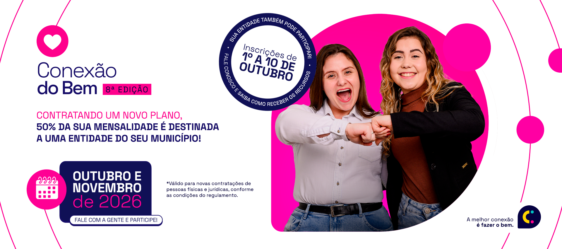 Banner Conexão do Bem Coprel Telecom